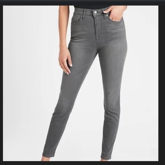 Banana Republic Gray High Waisted Skinny Jean - Picture 1 of 4
